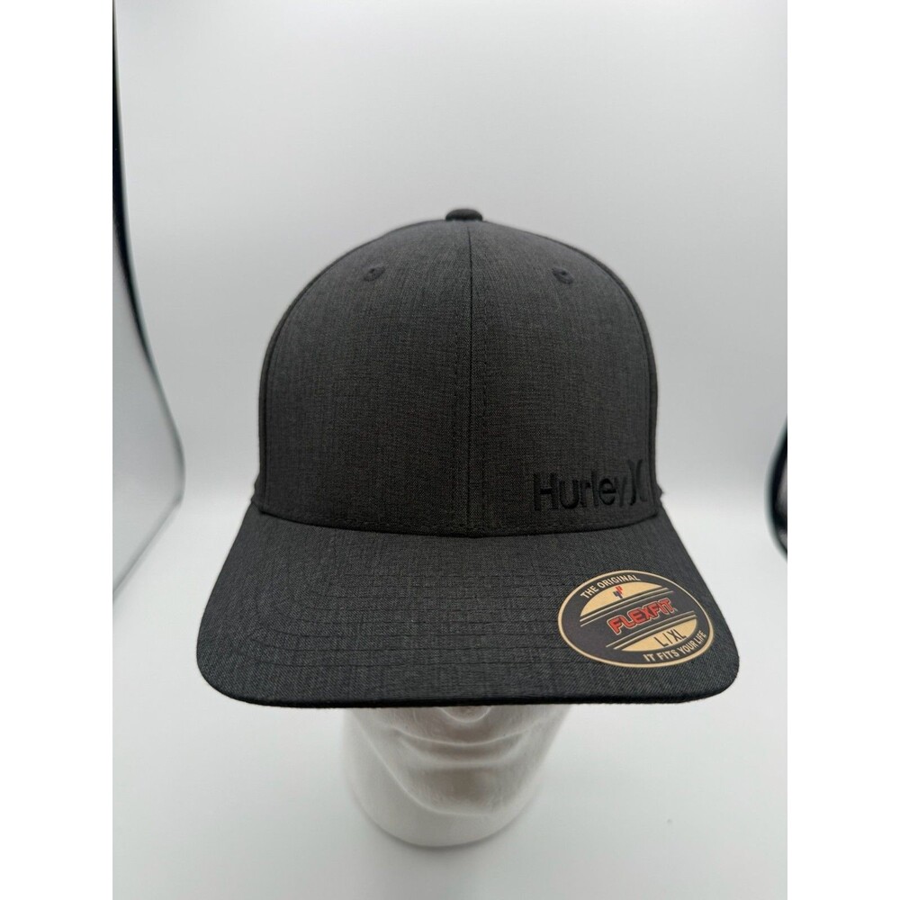 HURLEY Corp Textures Flex Fit Side Logo Men's Hat HNHM0005-LX 021 Size L/XL
